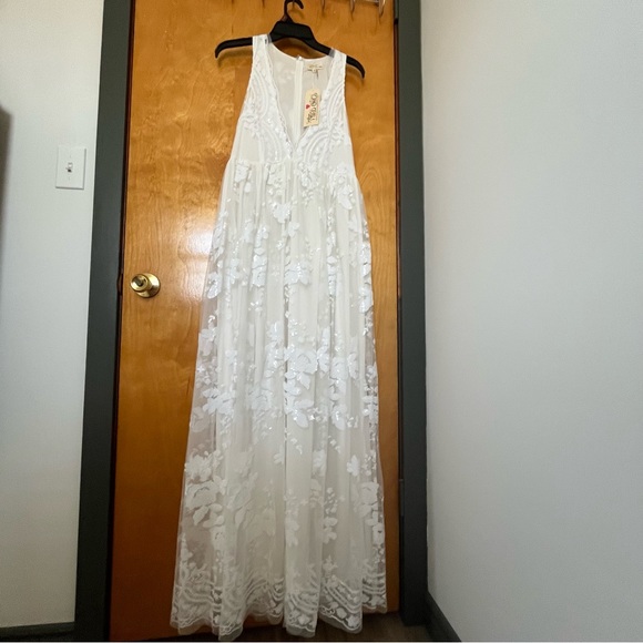 Southern fried chicks white sequin a line maxi dress - Picture 13 of 13
